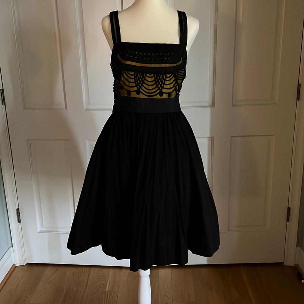 Adorable fit and flare black dress